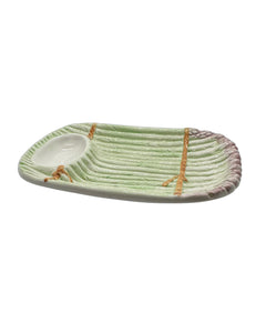 Vintage Italian Asparagus Green Plate