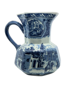 Vintage Ironstone Blue and White Jug - Hunt and Bloom