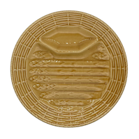 Vintage French Yellow Asparagus Plate 