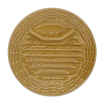 Vintage French Yellow Asparagus Plate 