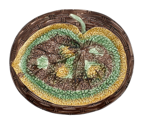 Majolica Begonia Leaf Platter - Hunt and Bloom