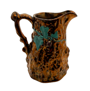 Antique Lusterware Pitcher Copper with Green Ivy - Hunt and Bloom
