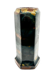 Early 20th C. Vintage Peters and Reed Marble Glazed Vase - Hunt and Bloom