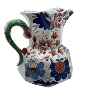 Antique Rust Blue Green Masons Pitcher - Hunt and Bloom