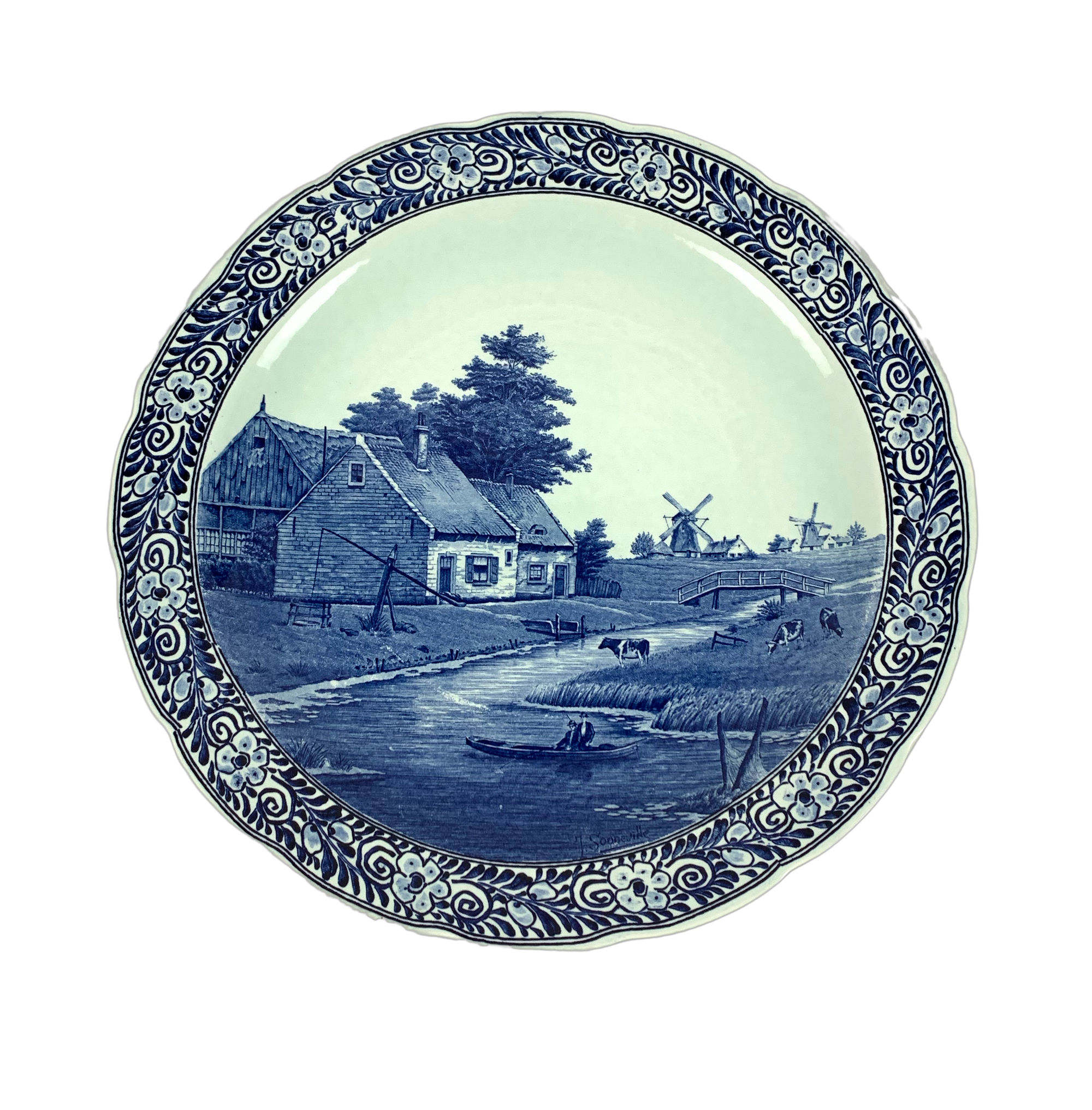 Delft Royal Sphinx Maastricht Platter - Hunt and Bloom Delft Royal Sphinx Maastricht Platter - Hunt and Bloom