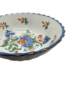 Vintage Blue Scalloped Edge French Bowl - Hunt and Bloom