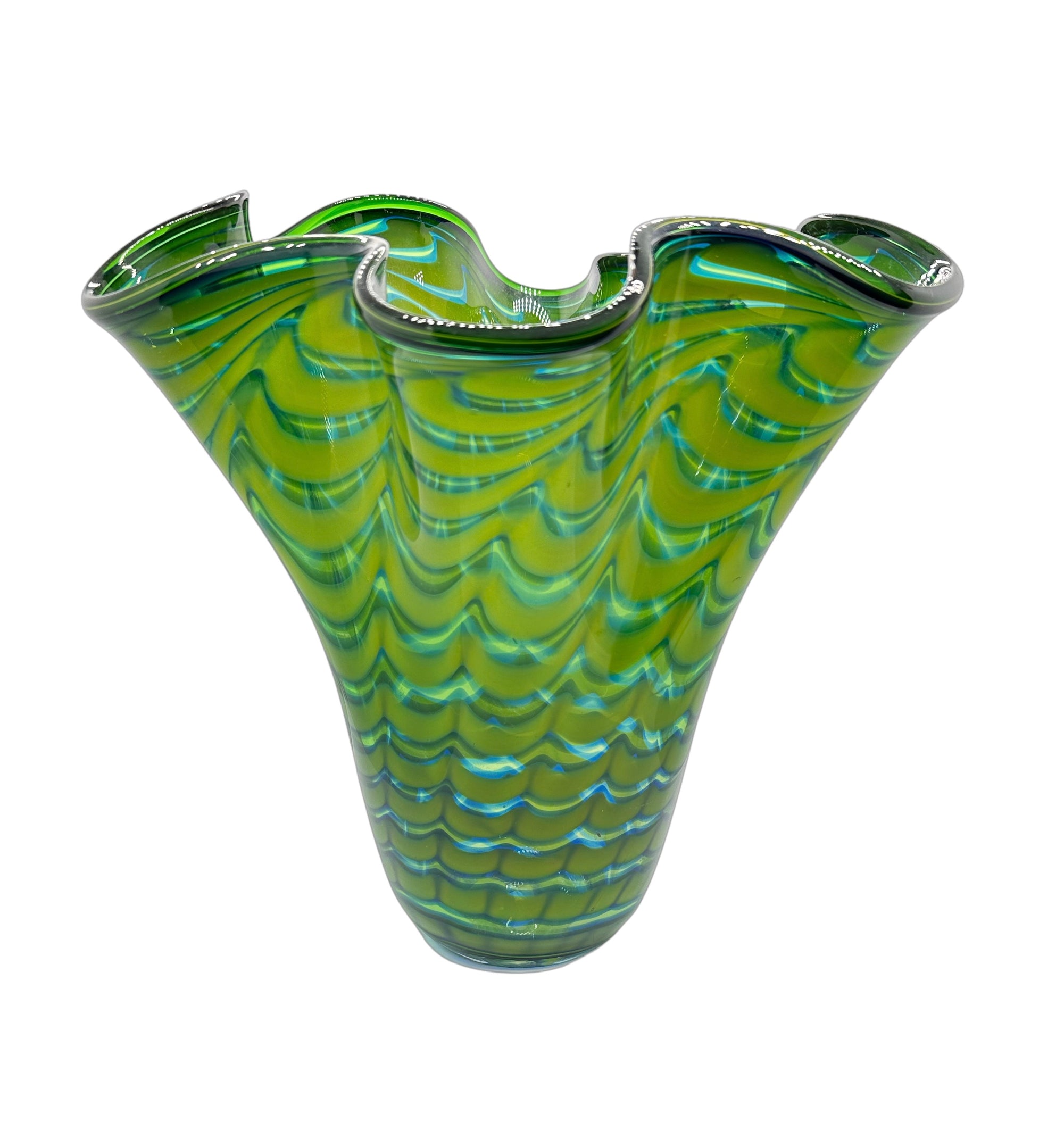 Vintage Green Makora Krosno Large Vase - Hunt and Bloom