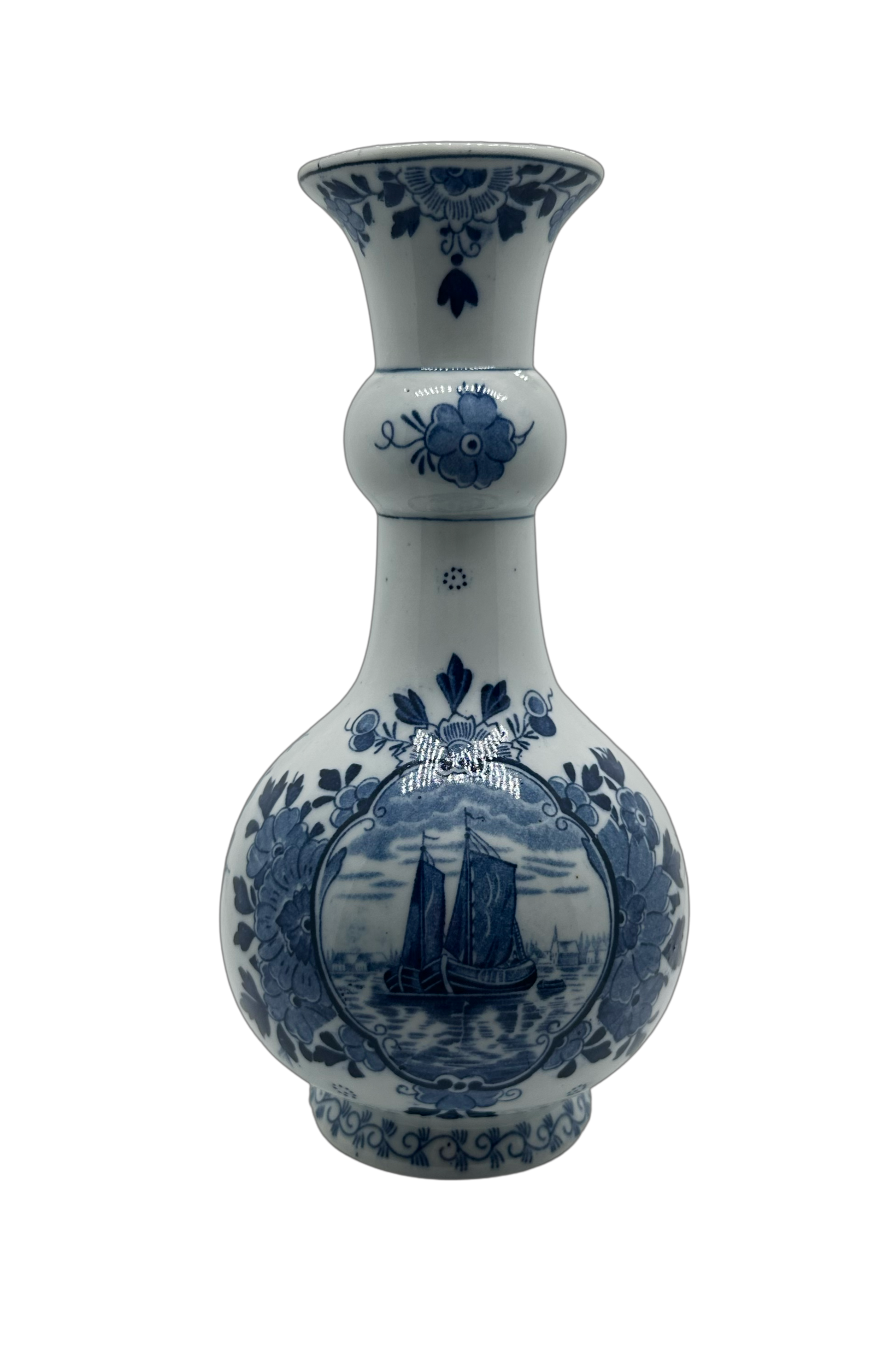 Vintage Delft Blue and White Vase - Hunt and Bloom