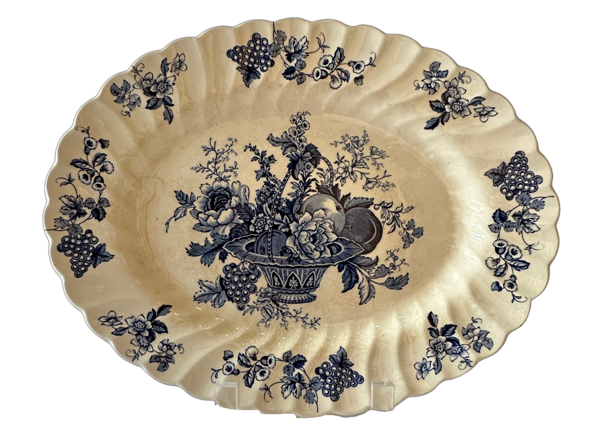 Vintage Bountiful Blue and White Platter - Hunt and Bloom