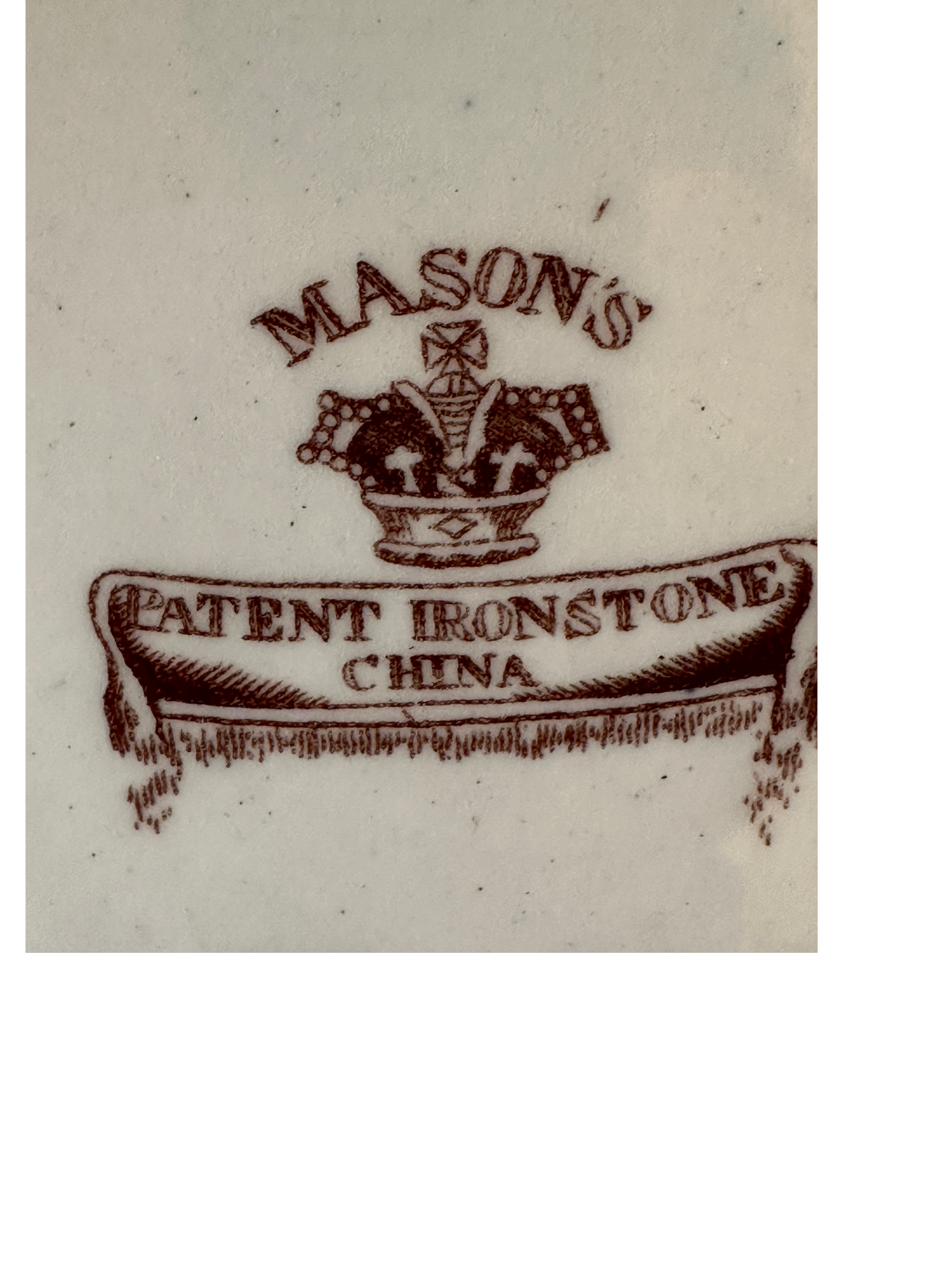 Antique Mason's Ironstone Plate - Hunt and Bloom