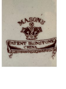 Antique Mason's Ironstone Plate - Hunt and Bloom