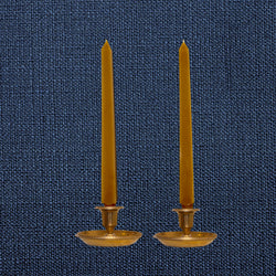 Pair of Natural Beeswax Square Taper Candles 