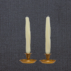 Pair of 9 inch Cream Twist Taper Candles 