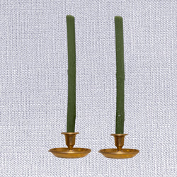 Pair of Green Twig Taper Candles
