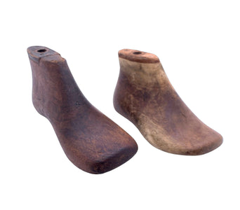 Vintage Wooden Children's Shoe Molds, Pair - Hunt and Bloom