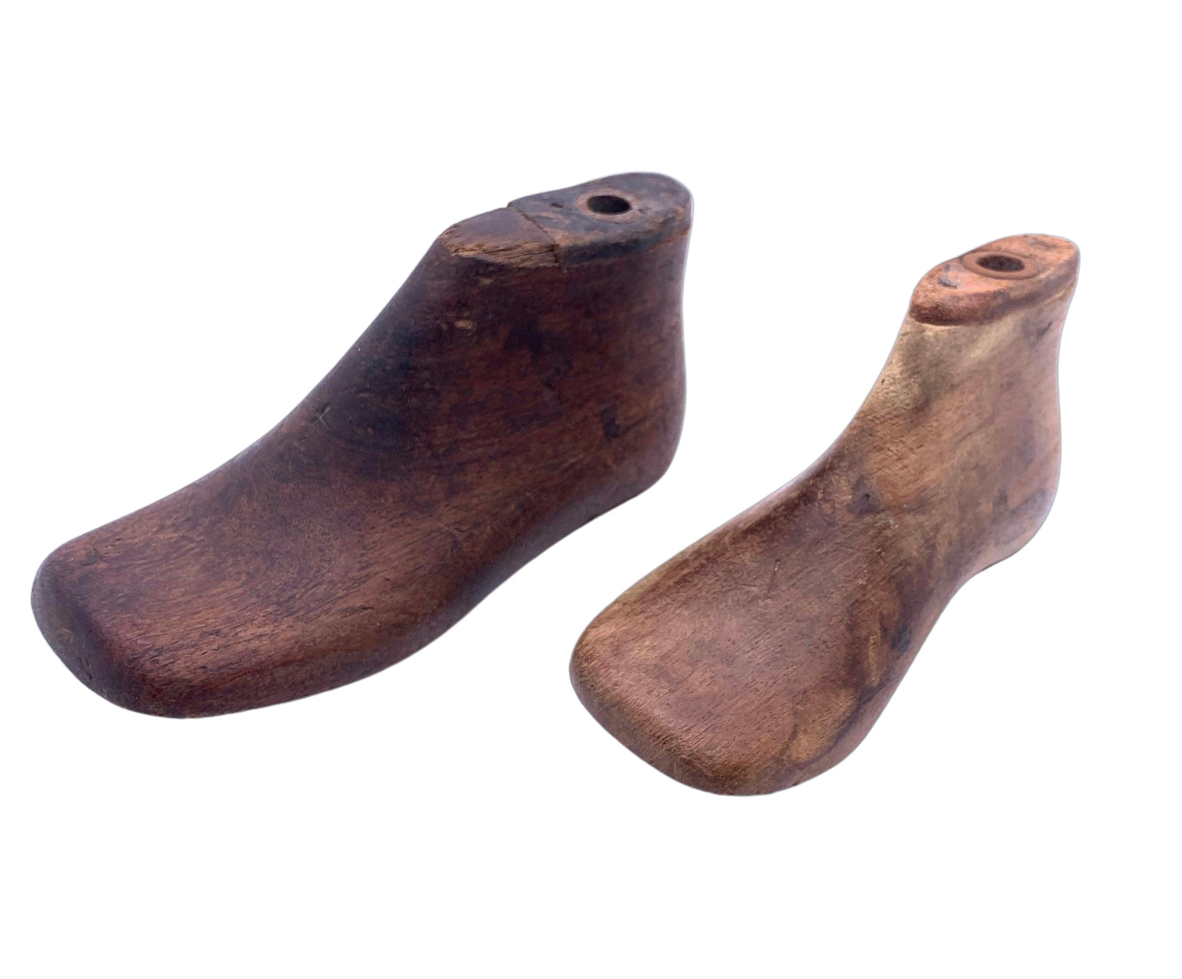 Vintage Wooden Children's Shoe Molds, Pair - Hunt and Bloom