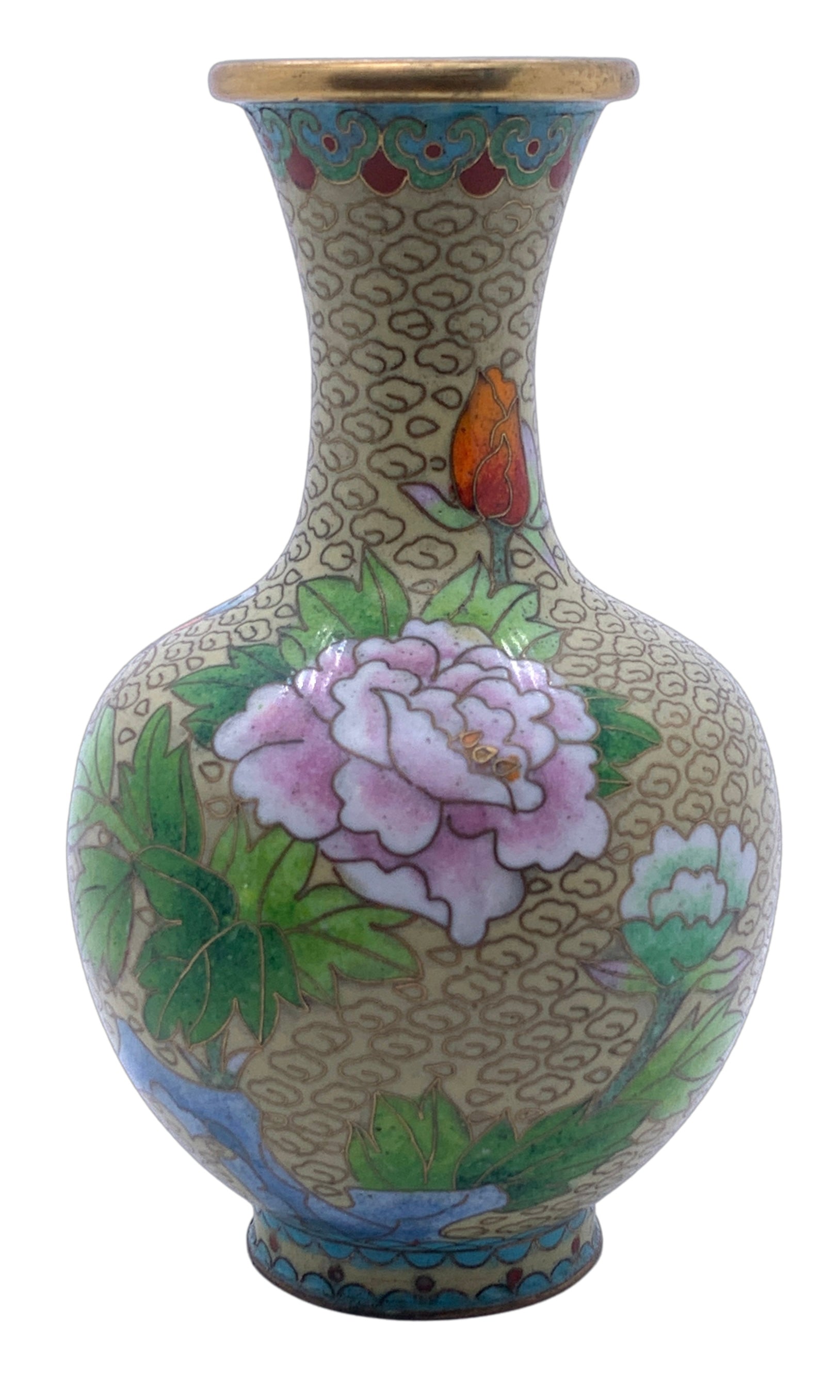 Vintage Cloisonne Vase - Hunt and Bloom