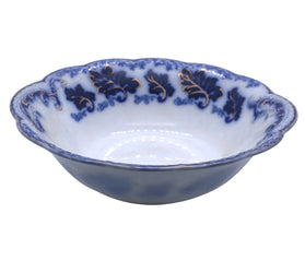 Antique Johnson Brothers Normandy Flow Blue Bowl - Hunt and Bloom
