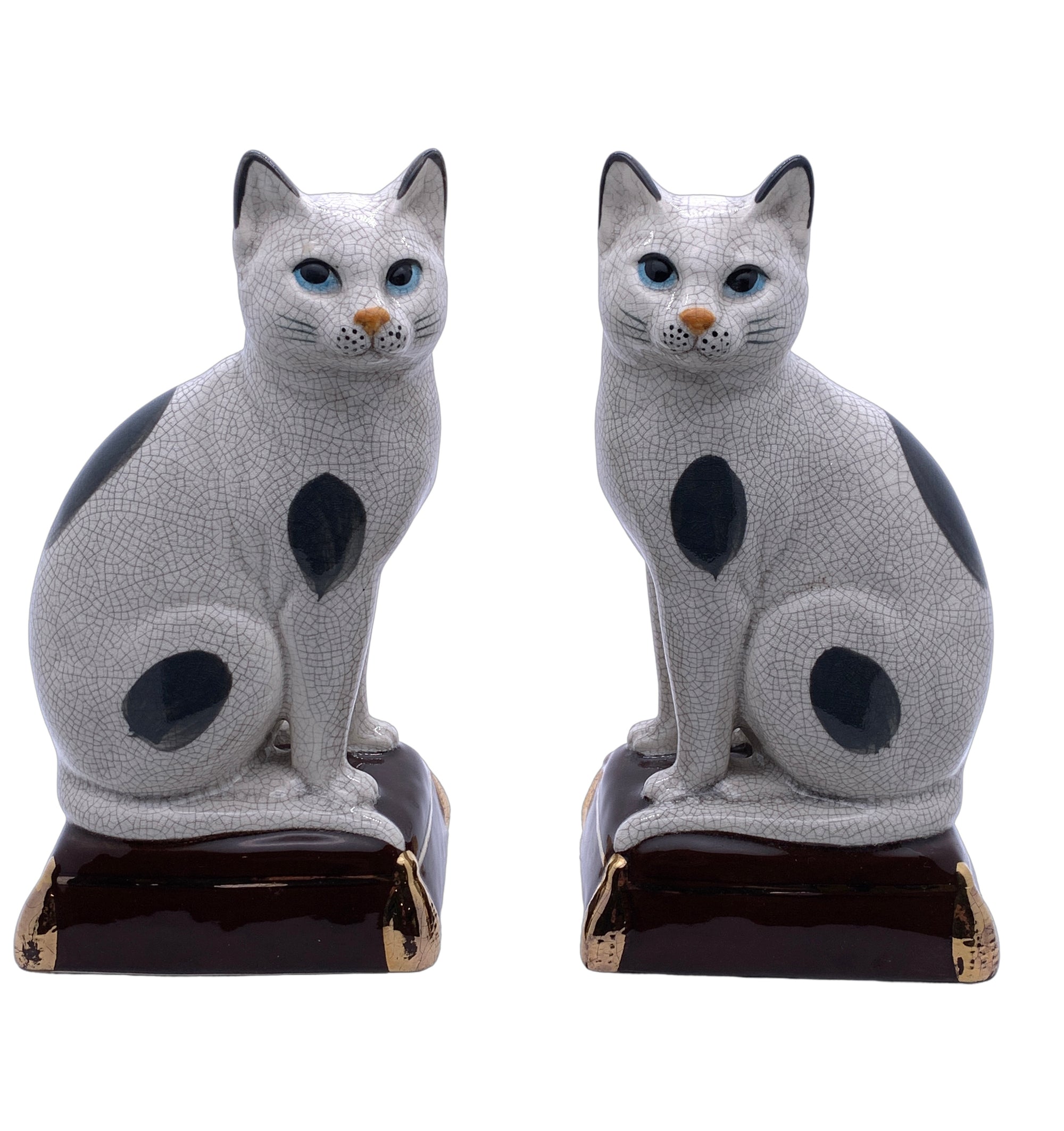 Vintage Ceramic Cat Bookends - Hunt and Bloom