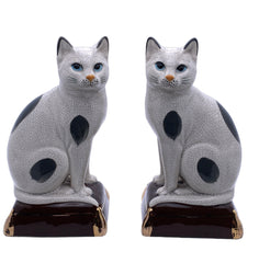 Vintage Ceramic Cat Bookends - Hunt and Bloom