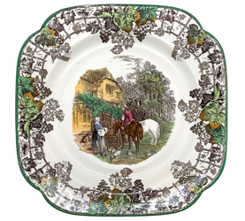 Antique Spode Byron Transferware Plate - Hunt and Bloom