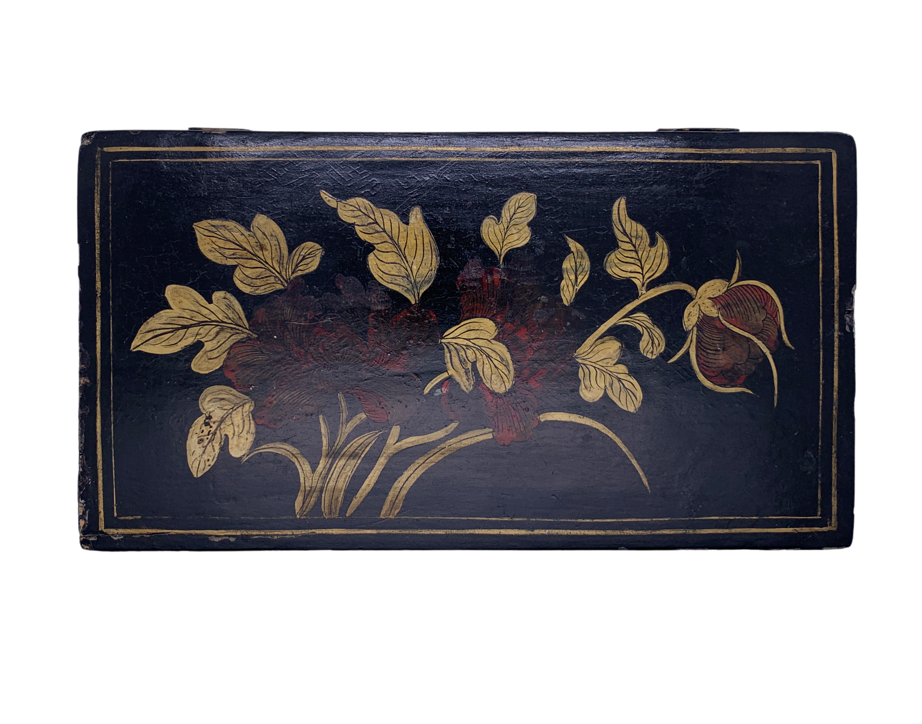 Vintage Asian Wood Hinged Box - Hunt and Bloom