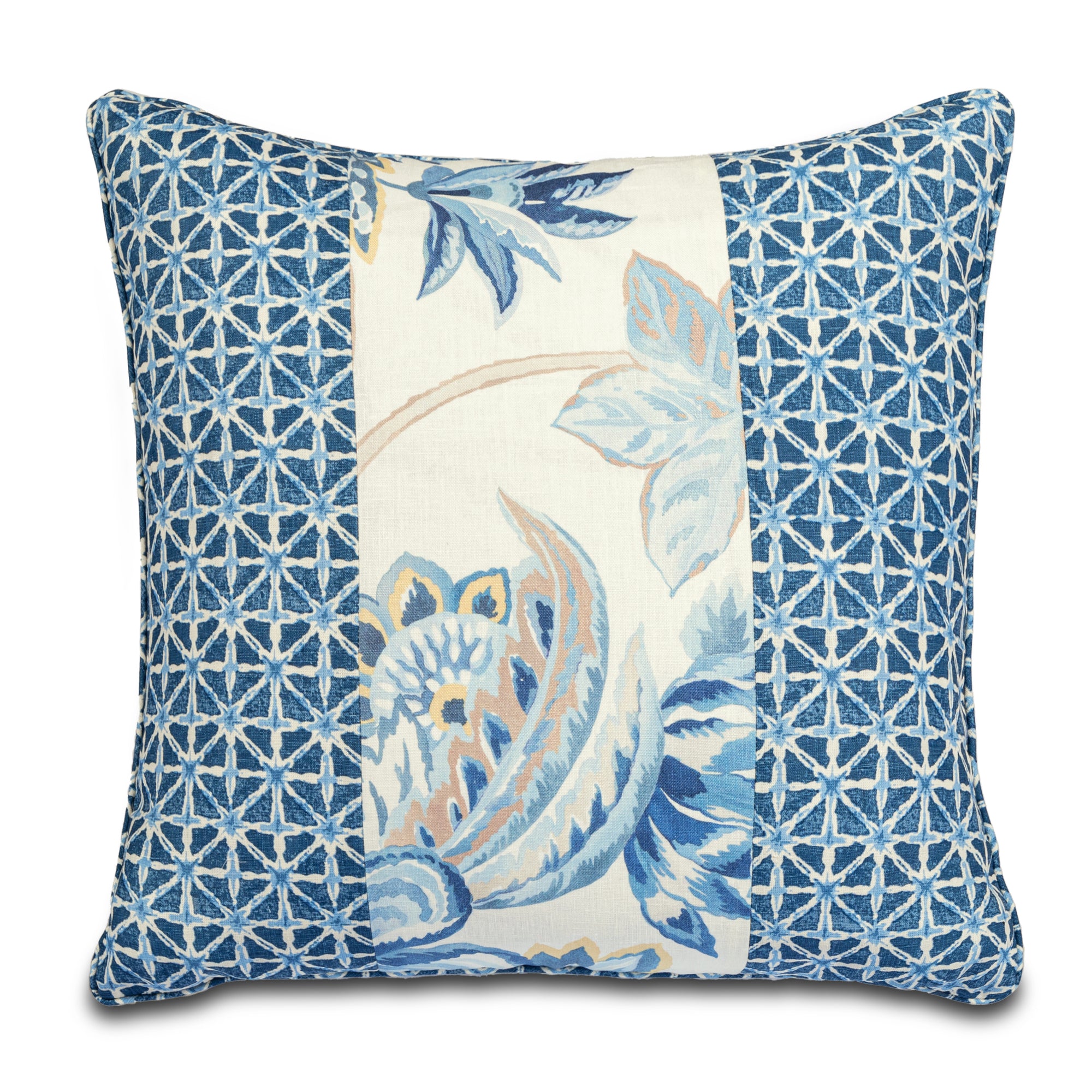 Augustine Sylvan Pillow, Multi Blue - Hunt and Bloom