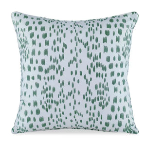Les Touches II Indoor/ Outdoor Pillow, Green - Hunt and Bloom