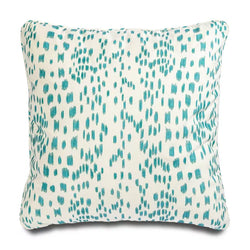 Les Touches II Indoor/ Outdoor Pillow, Teal - Hunt and Bloom