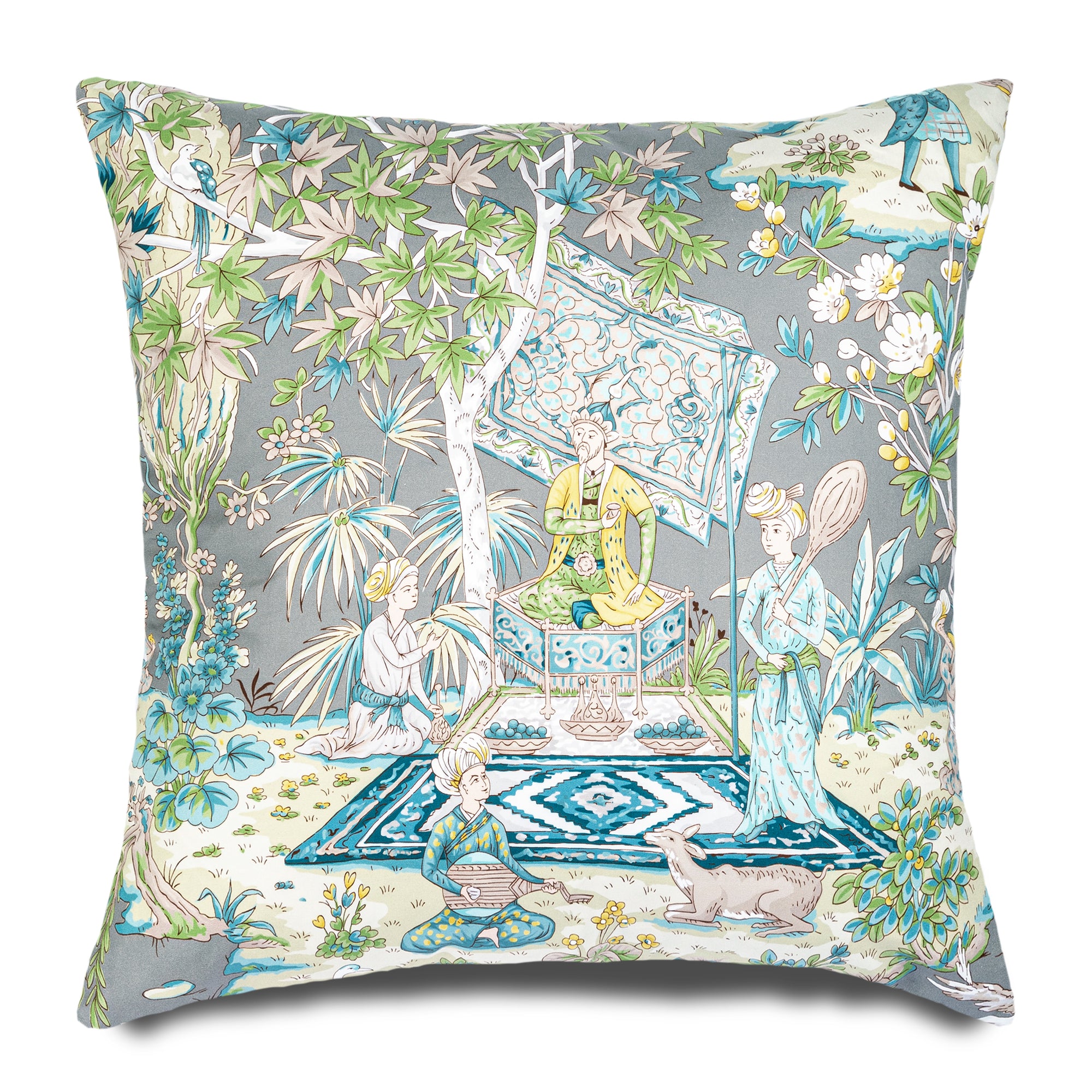 Lodi Garden Pillow, Grey - Hunt and Bloom