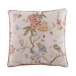 Oriental Bird Pillow, Multi/ Stone - Hunt and Bloom